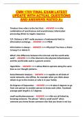 CMN 170V FINAL EXAM LATEST UPDATE WITH ACTUAL QUESTIONS AND ANSWERS RATED A&plus;