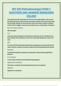 BIO 320 &lpar;Pathophysiology&rpar; EXAM 2  QUESTIONS AND ANSWERS RASMUSSEN  COLLEGE