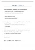 Psy 411 - Exam 2 Questions answers latest update