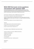 MAN 3025 final exam review questions and answers with solutions 2025