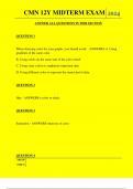  CMN 12Y MIDTERM EXAM QUESTIONS AND ANSWERS 2024