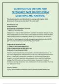 CLASSIFICATION SYSTEMS AND  SECONDARY DATA SOURCES EXAM  QUESTIONS AND ANSWERS