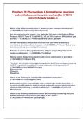 Prophecy RN Pharmacology A Comprehensive questions  and verified answers&sol;accurate solutions&vert;Get it 100&percnt;  correct&excl;&excl; Already graded A&plus; Which of the following medications is known to cause orange-colored urine&quest; - ANSWER>>phenazopyridine &lpar;Pyridium&rpar; You 
