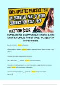 COMLEX LEVEL 2 KEYWORDS&comma; Memorize & One Liners & COMSAE form D&sol; 105B&sol; 442 Q&A&sol; A&plus; Score Solution&period;  