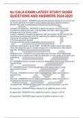 NJ CALA EXAM LATEST STUDY GUIDE QUESTIONS AND ANSWERS 2024-2025