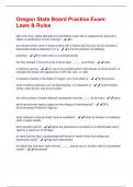 Oregon State Board Practice Exam&colon; Laws & Rules latest questions and answers all are correct 2025 graded A&plus;