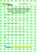 NU-126 TESTS QUESTIONS AND CORRECT DETAILED ANSWERS &vert;ALREADY GRADED A&plus; LATEST UPDATE &vert; 2024-2025
