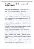 C&period;A&period;L&period;T Exam Study Guide Complete Verified Solutions&excl;&excl;Newest
