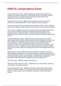 OAR for Jurisprudence Exam Questions &plus; Answers Graded A&plus;