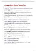 Oregon State Board Tattoo Test Questions And Answers &vert; 2025 Updated Solutions &vert; 100&percnt; Correct Answers