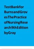 Test bank for burns and groves the practice of nursing research 9th edition by gray