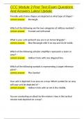 CCC Module 3 Post Test Exam Questions And Answers Latest Update 