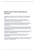 MHTC Exam Practice Questions & Answers