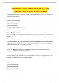 MRI Physics Final Exam Study Set3&vert; 230&plus; Questions and 100&percnt; Correct Answer