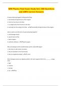 MRI Physics Final Exam Study Set&vert; 286 Questions and 100&percnt; Correct Answers