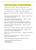 Alcohol Server Training &ndash; - Questions With Solutions 