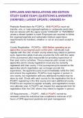 DPR LAWS AND REGULATIONS 3RD EDITION STUDY GUIDE EXAM Questions with Explanations of Answers Latest Update 2025 &sol; 2026