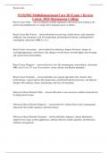 NUR2502 Multidimensional Care III Exam 1 Review Latest&comma; 2024 &vert;Rasmussen College