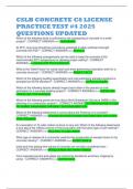 CSLB CONCRETE C8 LICENSE PRACTICE TEST &num;4 2025 QUESTIONS UPDATED 
