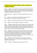 Washington Mast Responsible Serving - Questions & Complete Answers