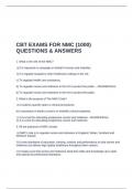 CBT EXAMS FOR NMC &lpar;1000&rpar; QUESTIONS & ANSWERS