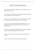 ENG 101 Grammar Quiz Questions answers latest update
