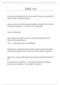 ENGL 101 Questions answers latest update