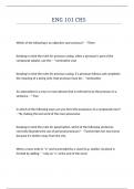 ENG 101 CH5 Questions answers latest update
