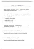 ENG 101 MidTerm Questions answers latest update