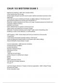CNUR 103 MIDTERM EXAM 3&lowbar;Questions with Explanations of Answers Latest Update 2025 &sol; 2026