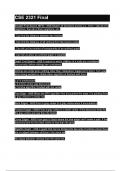 CSE 2321 Final&lowbar;Questions with Explanations of Answers Latest Update 2025 &sol; 2026