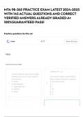 MTA 98-365 PRACTICE EXAM LATEST 2024-2025 WITH 145 ACTUAL QUESTIONS AND CORRECT VERIFIED ANSWERS ALREADY GRADED A&plus; 100&percnt;GUARANTEED PASS&excl;