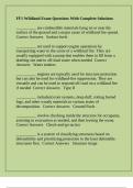 FF1 Wildland Exam Questions With Complete Solutions