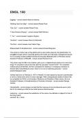 English 150 Final UW - Madison&lowbar;Questions with Explanations of Answers Latest Update 2025 &sol; 2026
