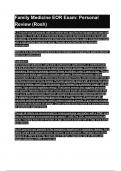 Family Medicine EOR Exam Personal Review &lpar;Rosh&rpar;&period;&lowbar;Questions with Explanations of Answers Latest Update 2025 &sol; 2026