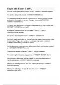 Exph 240 Exam 3 WVU&lowbar;Questions with Explanations of Answers Latest Update 2025 &sol; 2026