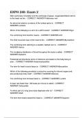 Exph 240 Exam 3 WVU&lowbar;Questions with Explanations of Answers Latest Update 2025 &sol; 2026