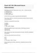 Exam AZ-104 Microsoft Azure Administrator&lowbar;Questions with Explanations of Answers Latest Update 2025 &sol; 2026