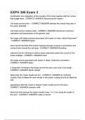 EXPH 386 Exam 3&lowbar;Questions with Explanations of Answers Latest Update 2025 &sol; 2026