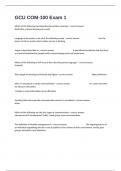 GCU COM-100 Exam 1 Complete Questions With Correct Detailed Answers A&plus; Graded&period;