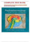 COMPLETE TEST BANK&colon;  Psychopharmacology&colon; Drugs&comma; the Brain&comma; and Behavior 3rd Edition by Jerrold S&period; Meyer Latest Update&period;