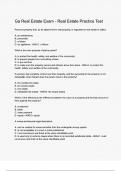Ga Real Estate Exam - Real Estate Practice Test&lowbar;Questions with Explanations of Answers Latest Update 2025 &sol; 2026