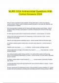  NURS 5334 Antimicrobial Questions With Correct Answers 2024