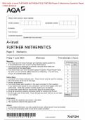 &period; 2024 AQA A-level FURTHER MATHEMATICS 7367&sol;3M Paper 3 Mechanics Question Paper  &plus; Mark Scheme