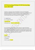 ATI-Pharmacology-PN Real ATI PN Pharmacology Exam 2023-2024