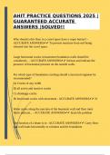 PACKAGE DEAL FOR THE AHIT HOME INSPECTION EXAMS 2025 &vert;GUARANTEED ACCURATE ANSWERS