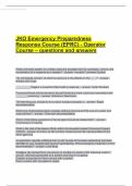 JKO Emergency Preparedness Response Course &lpar;EPRC&rpar; - Operator Course &ndash; questions and answers 
