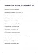 Guam Drivers Written Exam Study Guide 2024 with 100&percnt; correct answers