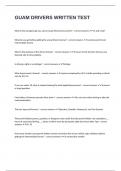 GUAM DRIVERS WRITTEN TEST EXAM 2024&sol;2025 WITH 100&percnt; CORRECT ANSWERS