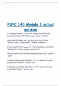 PSYC 140 Module 1 actual solution